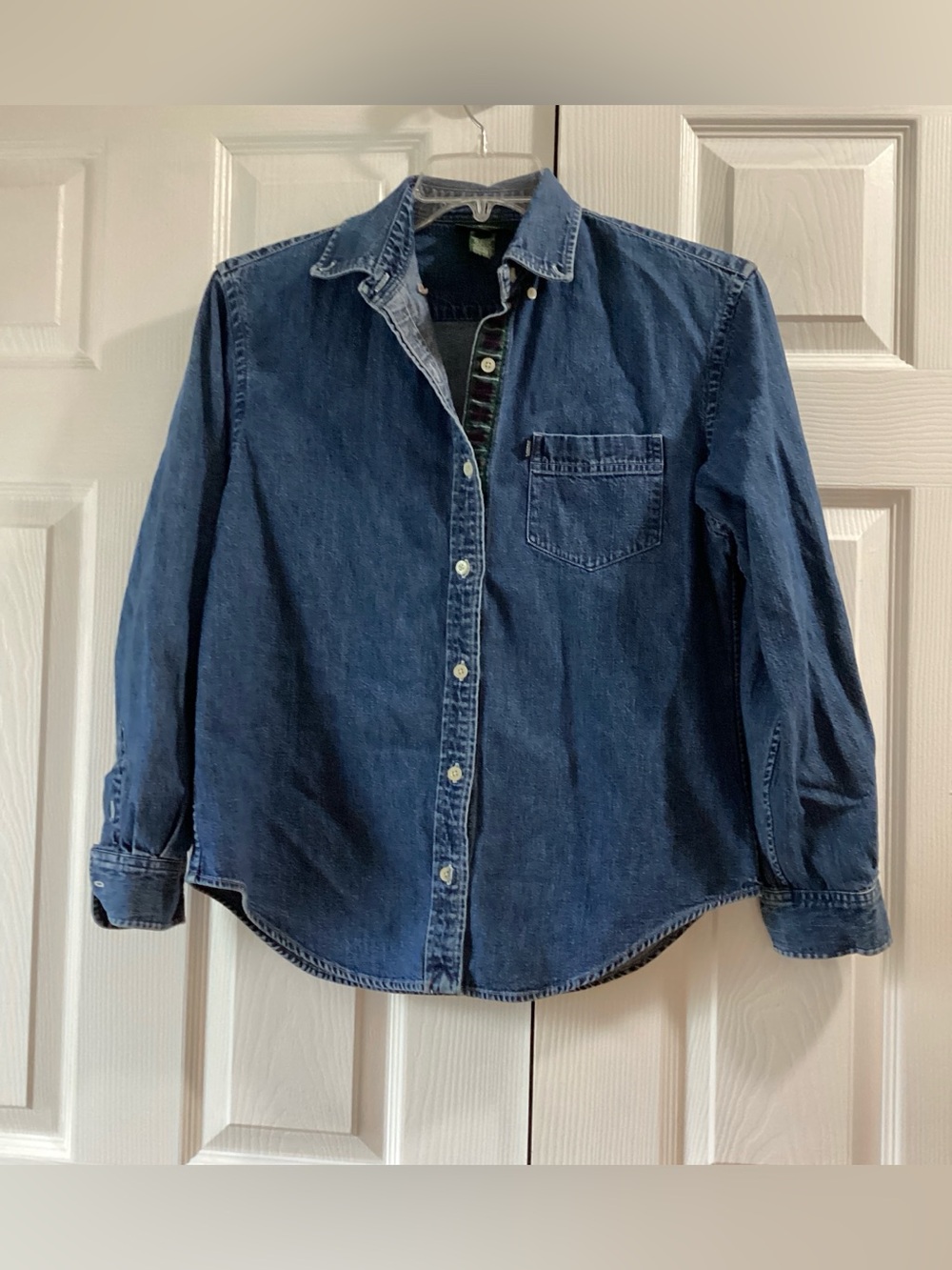 Lauren Ralph Lauren Dark Blue Denim Button-Down Shirt